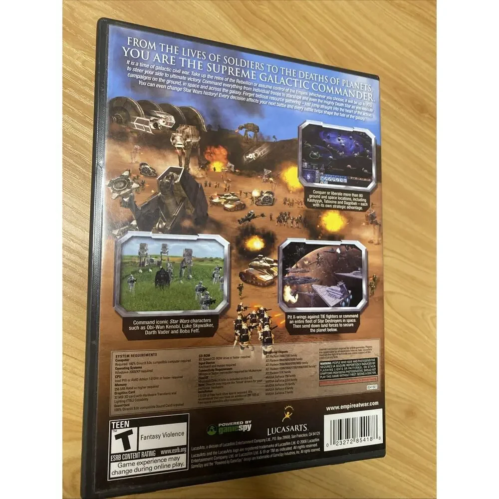 Star Wars: Empire At War PC CD ROM Video Game 2006 Complete W/ Manual Mint Discs